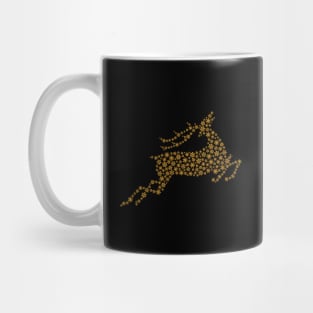 Golden snowflake reindeer Mug